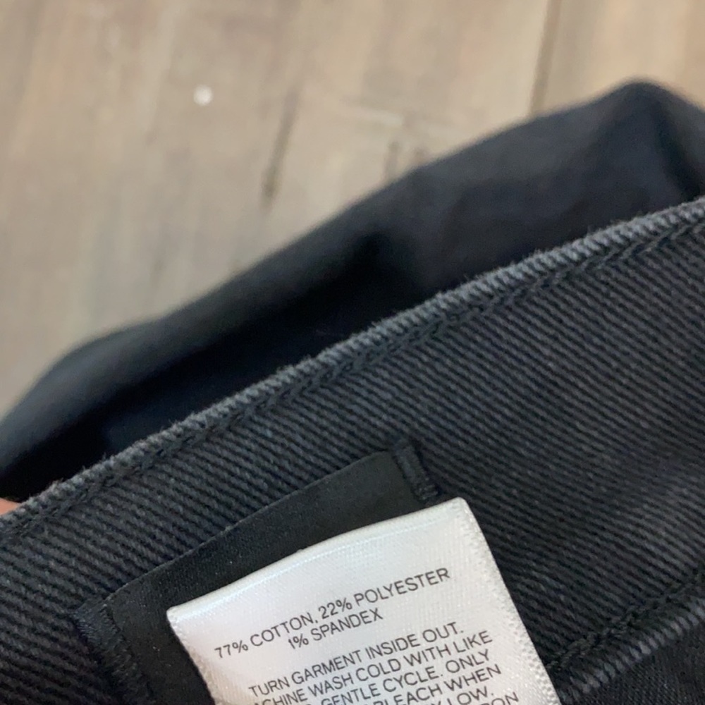 Express‎ slim super high rise distressed jeans in black - Picture 10 of 14